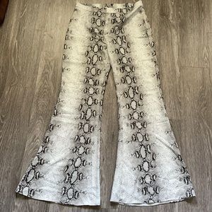 Fashion Nova Snake Print Flare Pants